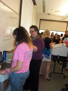 Students liking Student Activities and GCC Leadership pages to get a free mug.