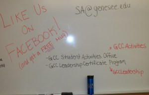 This was how easy it was for students to get a free mug after the luncheon.