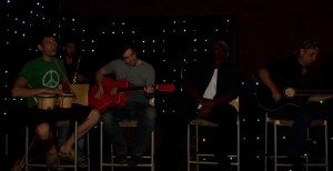 Matt Corey assisted a local band in a song they were performing.