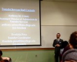 Anthony M. Urmey of LIM speaking to fashion students