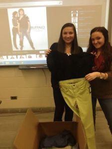 Last spring students in the fashion program at GCC received a box of clothing from Buffalo David Bitton's Spring 2014 line.