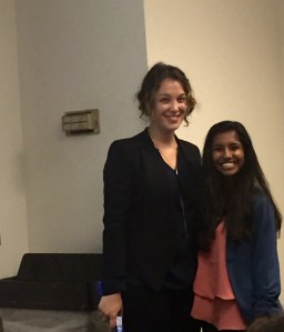GCC student Lekha Anderson with Michelle of The Doneger Group. 