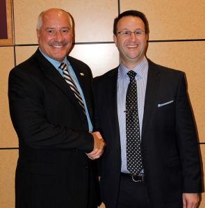 David Steel with President Sunser