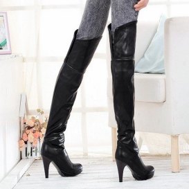 40-off-Promotion-Thick-High-Heel-Knight-Boots-Slim-Leg-Tall-Boots-Exceed-Knee-Boots-Bootie